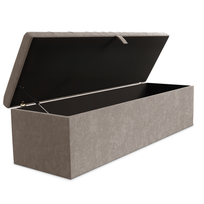 Cambridge Ottoman Storage Box - Seal Grey Naples