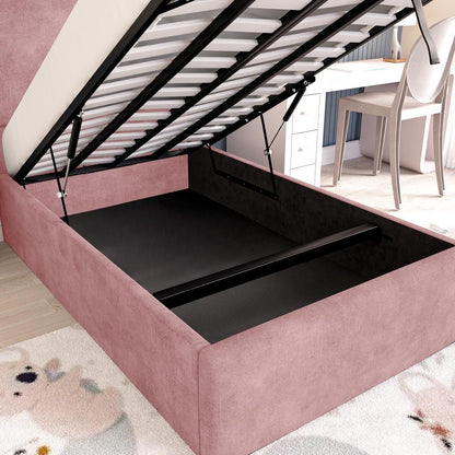 Cairo Kids Upholstered Ottoman Bed - Pink Coniston
