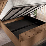 Berlin Upholstered Ottoman Bed - Mink Naples