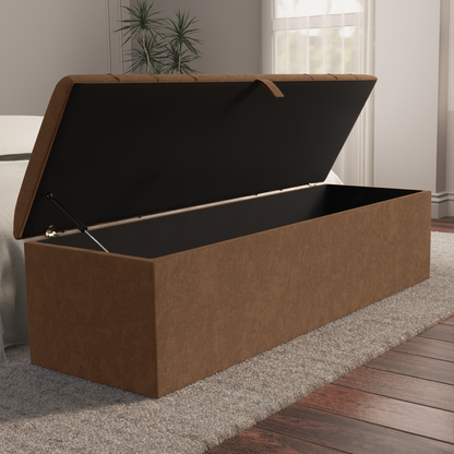 Dallas Ottoman Storage Box - Mink Naples