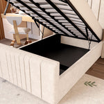 Cambridge Kids Upholstered Ottoman Bed - Cream Naples
