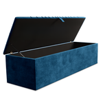 Sunrise Ottoman Storage Box - Blue Coniston
