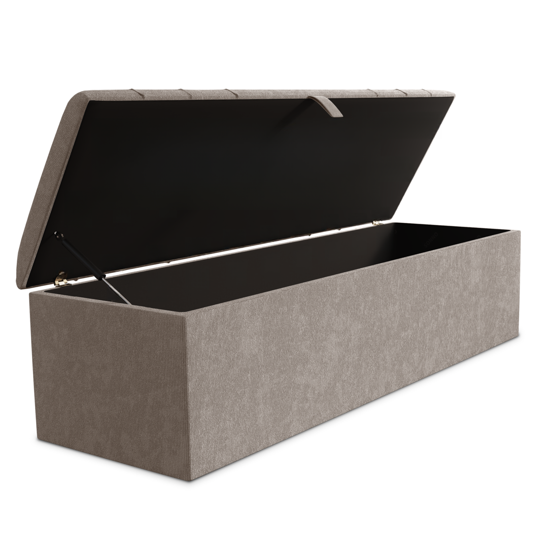 Dallas Ottoman Storage Box - Seal Grey Naples