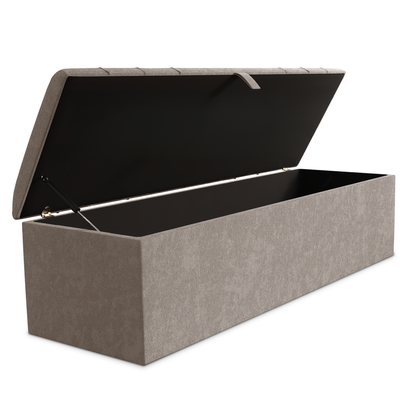 Dallas Ottoman Storage Box - Seal Grey Naples