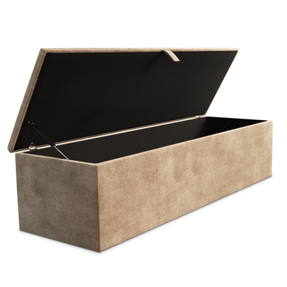 Cubed Ottoman Storage Box - Mink Coniston