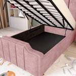 Washington Kids Upholstered Ottoman Bed - Pink Coniston