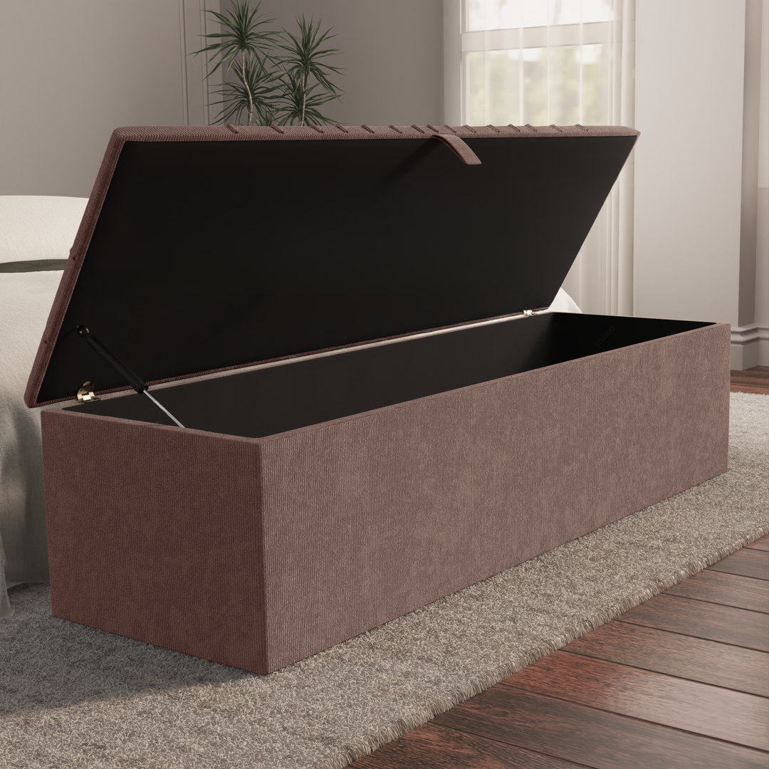 Sunrise Ottoman Storage Box - Mauve Naples