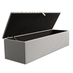 Sunrise Ottoman Storage Box - Silver Linoso
