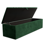 Sunrise Ottoman Storage Box - Emerald Coniston
