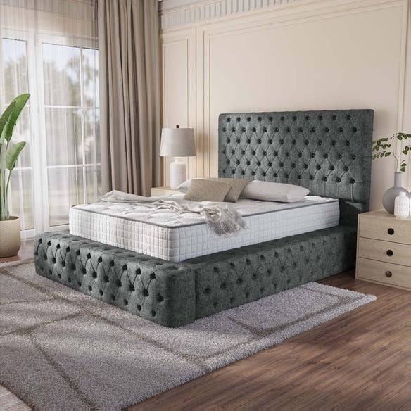 Ambassador Upholstered Bed - Charcoal Chenille