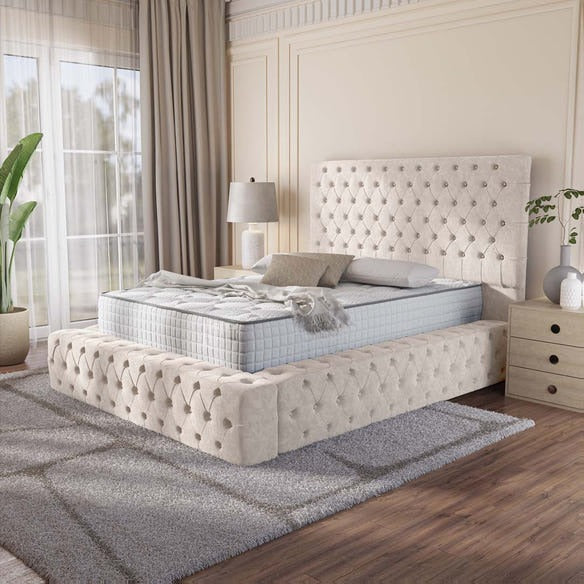 Ambassador Upholstered Bed - Cream Naples