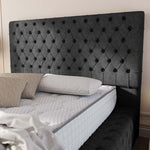 Ambassador Upholstered Ottoman Bed - Black Naples