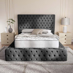 Ambassador Upholstered Ottoman Bed - Black Naples