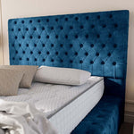 Ambassador Upholstered Ottoman Bed - Blue Coniston