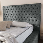 Ambassador Upholstered Ottoman Bed - Charcoal Chenille