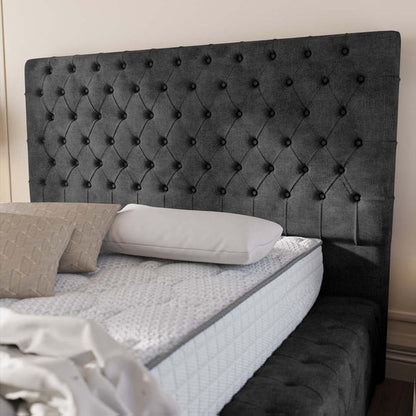 Ambassador Upholstered Ottoman Bed - Charcoal Coniston