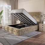 Ambassador Upholstered Ottoman Bed - Mink Coniston