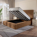 Ambassador Upholstered Ottoman Bed - Mink Naples
