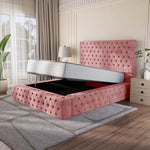 Ambassador Upholstered Ottoman Bed - Pink Coniston