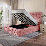 Ambassador Upholstered Ottoman Bed - Pink Coniston
