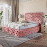 Ambassador Upholstered Ottoman Bed - Pink Coniston