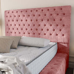 Ambassador Upholstered Ottoman Bed - Pink Coniston