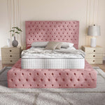 Ambassador Upholstered Ottoman Bed - Pink Coniston