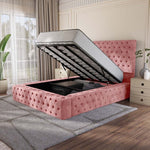 Ambassador Upholstered Ottoman Bed - Pink Coniston