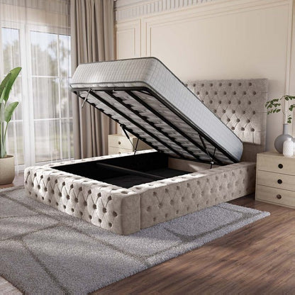 Ambassador Upholstered Ottoman Bed - Seal Grey Naples