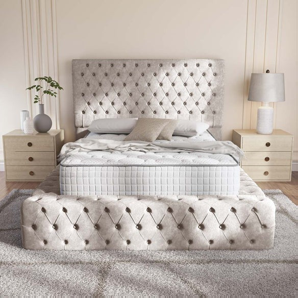 Ambassador Upholstered Ottoman Bed - Seal Grey Naples