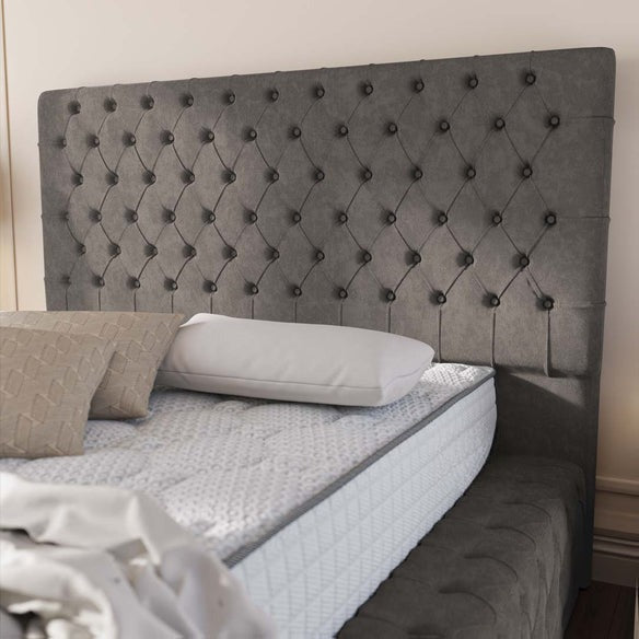 Ambassador Upholstered Ottoman Bed - Slate Grey Naples