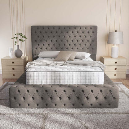 Ambassador Upholstered Ottoman Bed - Slate Grey Naples