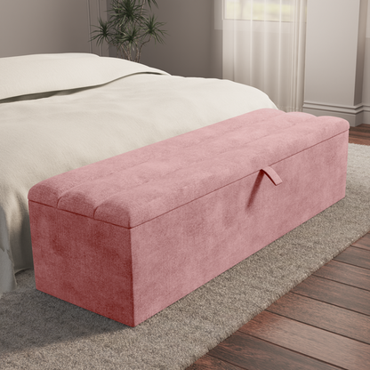Athens Ottoman Storage Box - Pink Coniston