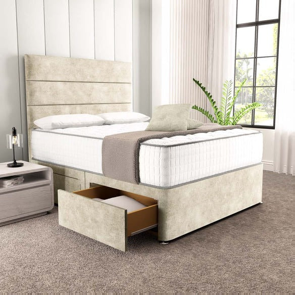 Athens Divan Bed - Almond Coniston
