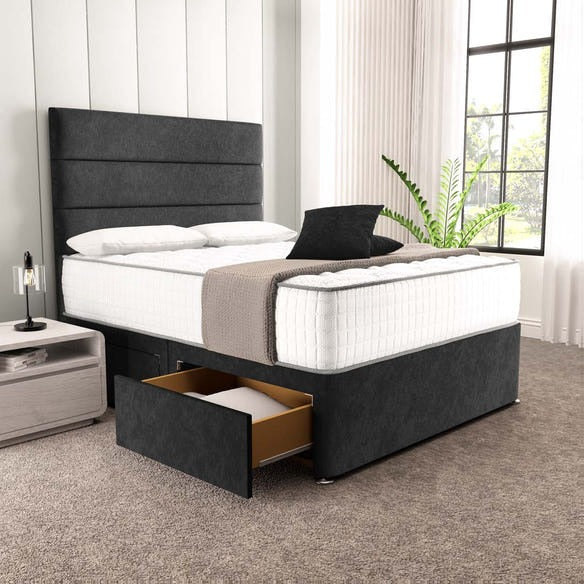 Athens Divan Bed - Black Naples
