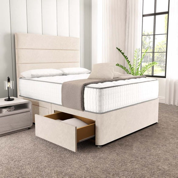 Athens Divan Bed - Cream Naples