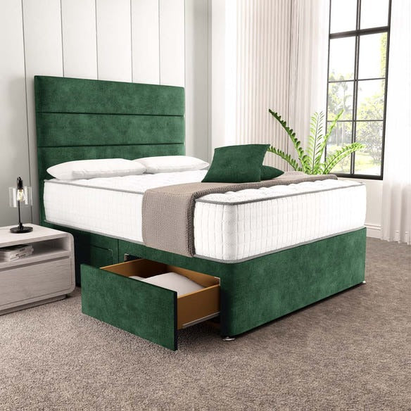 Athens Divan Bed - Emerald Coniston
