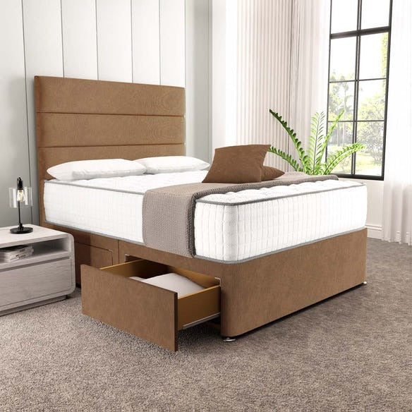 Athens Divan Bed - Mink Naples