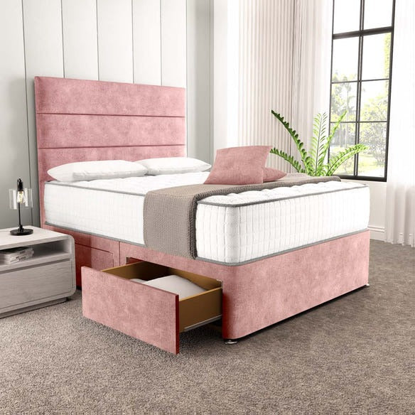 Athens Divan Bed - Pink Coniston