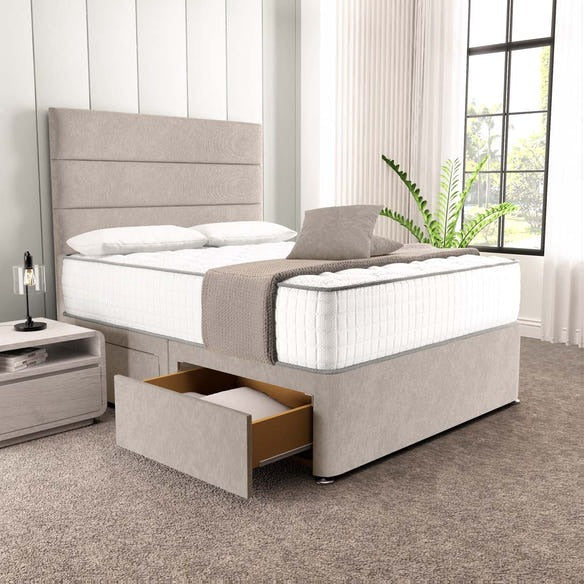 Athens Divan Bed - Seal Grey Naples