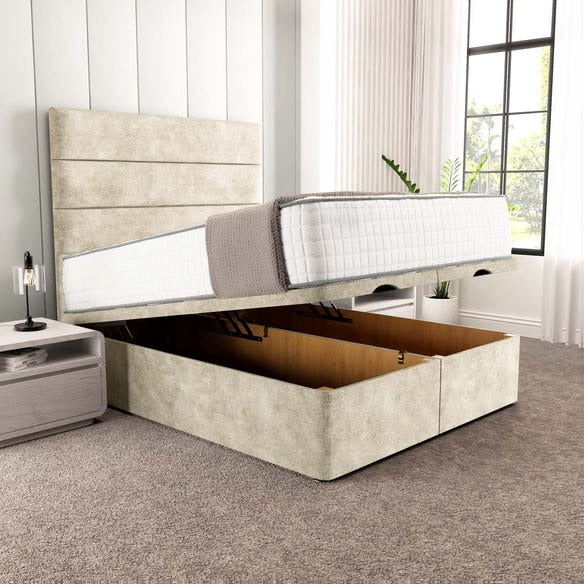 Athens Ottoman Divan Bed - Almond Coniston