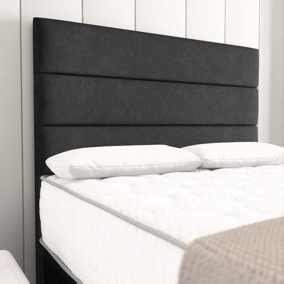 Athens Ottoman Divan Bed - Black Naples