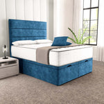Athens Ottoman Divan Bed - Blue Coniston