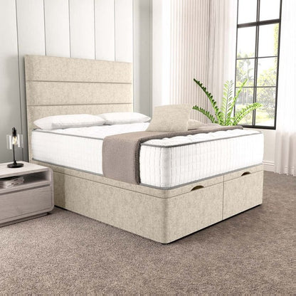 Athens Ottoman Divan Bed - Cream Chenille