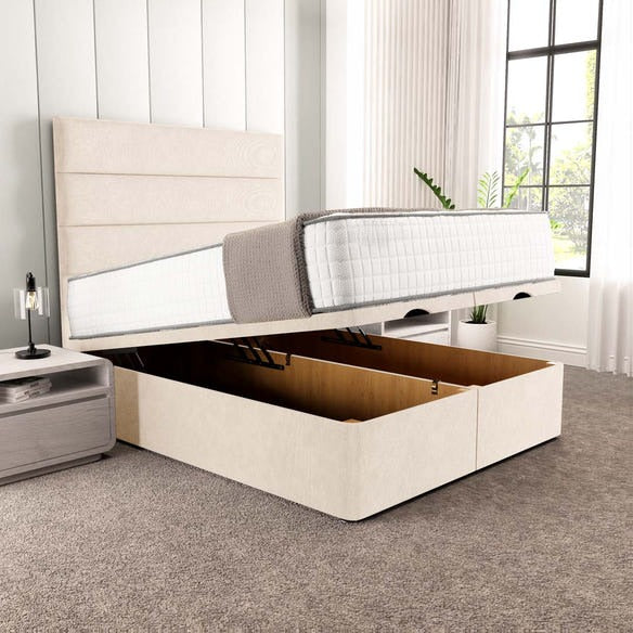 Athens Ottoman Divan Bed - Cream Naples