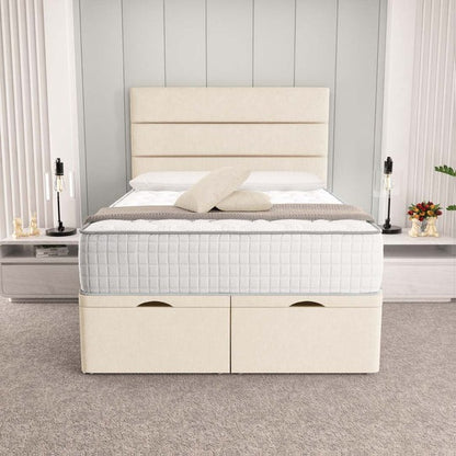 Athens Ottoman Divan Bed - Cream Naples