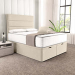 Athens Ottoman Divan Bed - Cream Plush Velvet