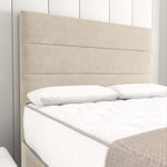 Athens Ottoman Divan Bed - Cream Plush Velvet