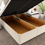 Athens Ottoman Divan Bed - Cream Plush Velvet