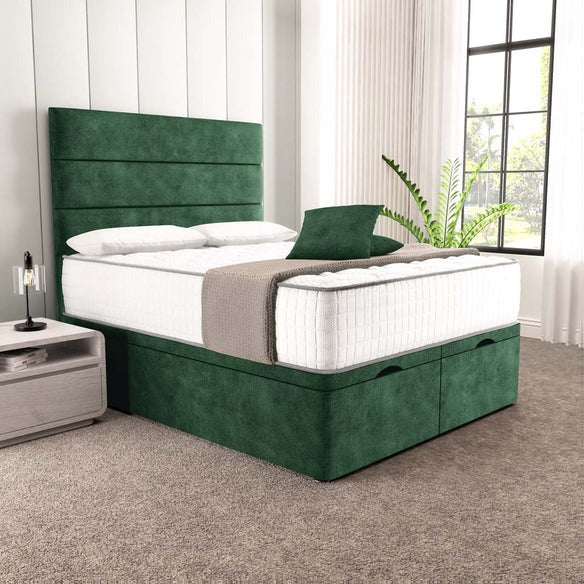 Athens Ottoman Divan Bed - Emerald Coniston